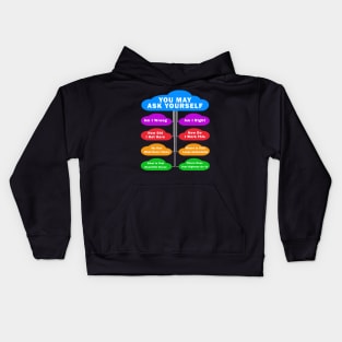 You May Ask Yourself Classic 80's Pop Music Retro Pie Chart Kids Hoodie